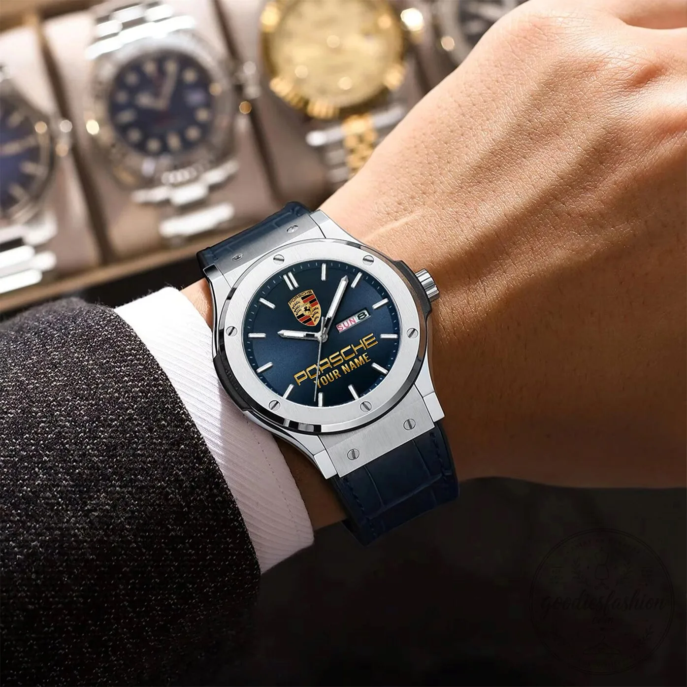 Porsche Custom Name Elegant Design Watch with Date Display 20 Porsche Custom Name Elegant Design Watch with Date Display