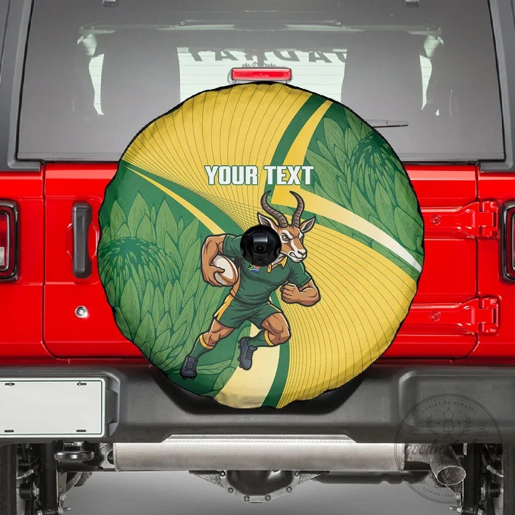South Africa Rugby Springboks Mascot Custom Spare Tire Cover 7 South Africa Rugby Springboks Mascot Custom Spare Tire Cover