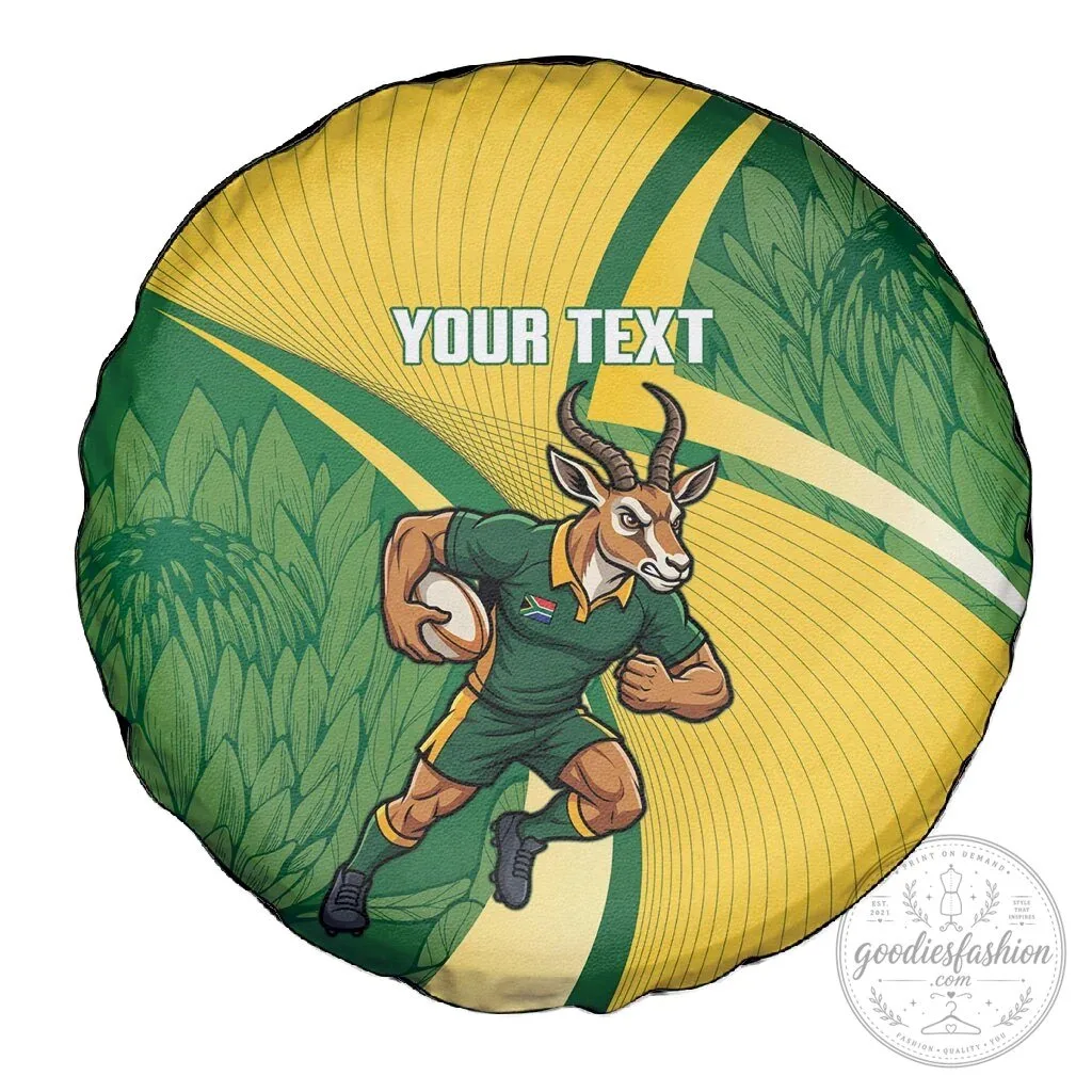 South Africa Rugby Springboks Mascot Custom Spare Tire Cover 8 South Africa Rugby Springboks Mascot Custom Spare Tire Cover