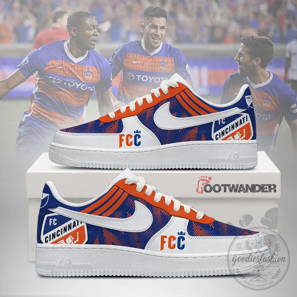 FC Cincinnati Major League Soccer Team Logo Custom Design Shoes