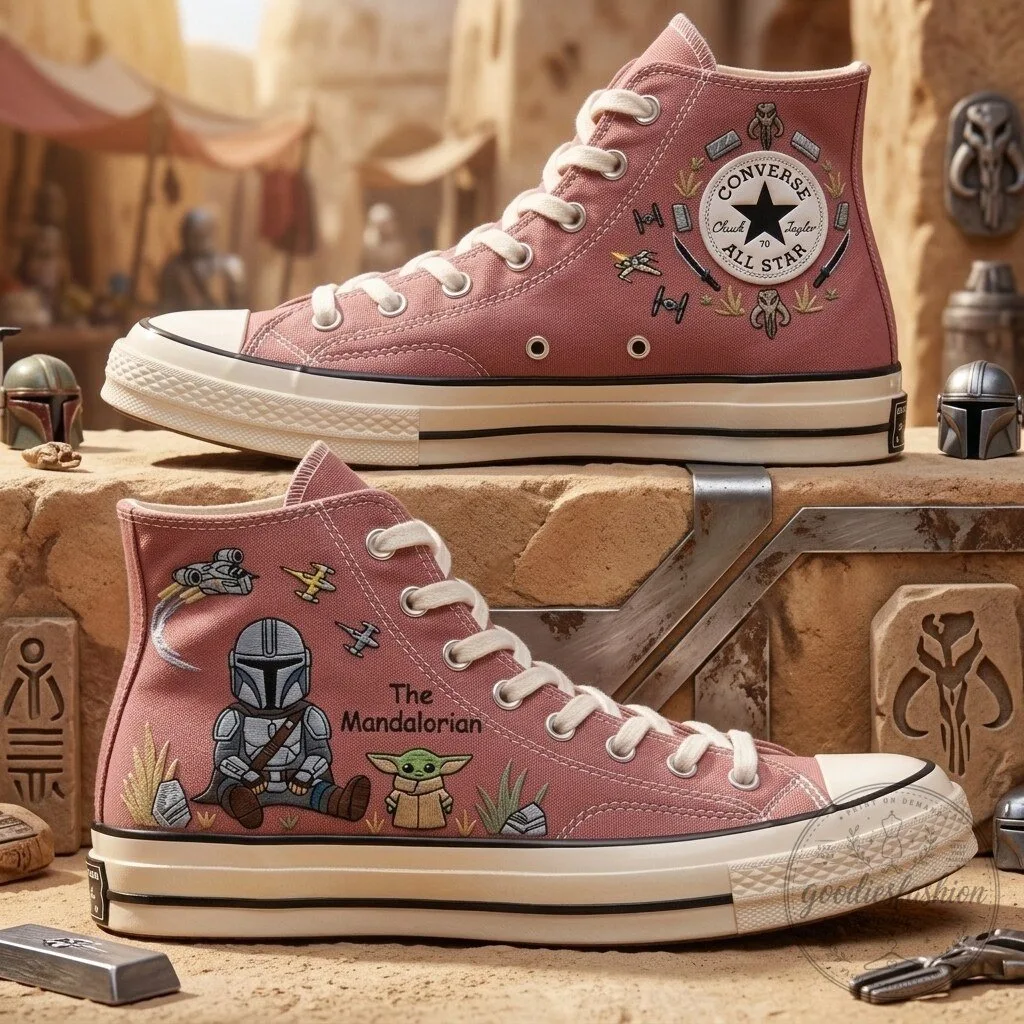 The Mandalorian Grogu Star Wars High-Top Canvas Sneakers 4 The Mandalorian Grogu Star Wars High-Top Canvas Sneakers