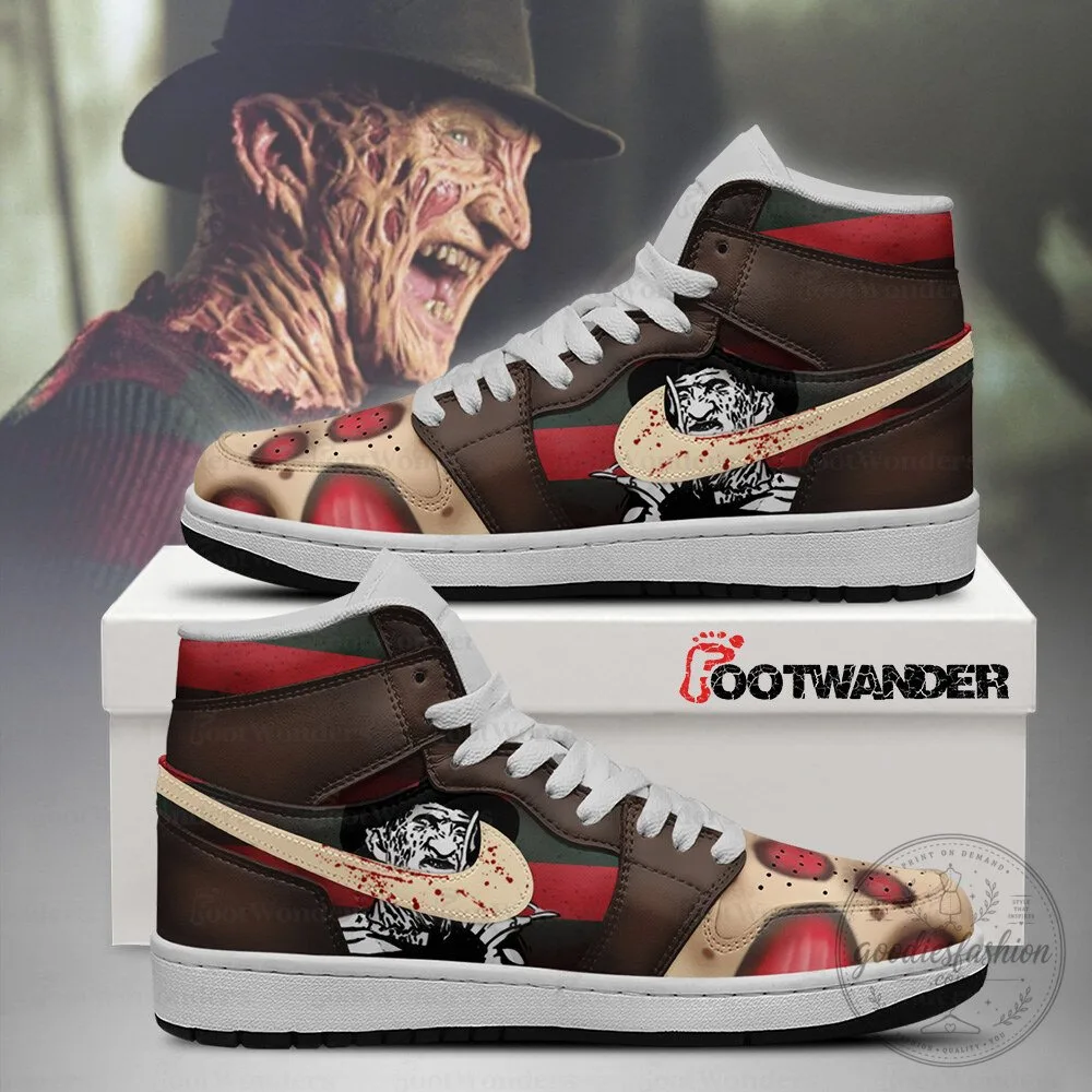 Freddy Krueger A Nightmare on Elm Street Horror Movie High-Top Shoes 2 Freddy Krueger A Nightmare on Elm Street Horror Movie High-Top Shoes
