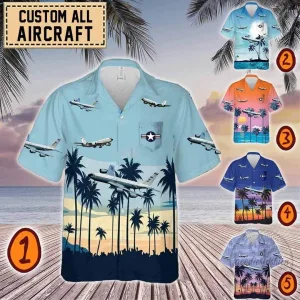 Boeing WC-135R Constant Phoenix Aircraft Hawaiian Shirt