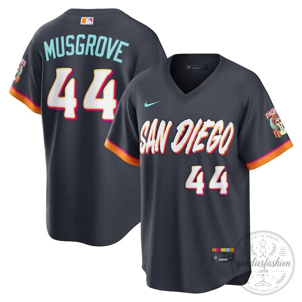 San Diego Padres Joe Musgrove City Connect Baseball Jersey Number 44