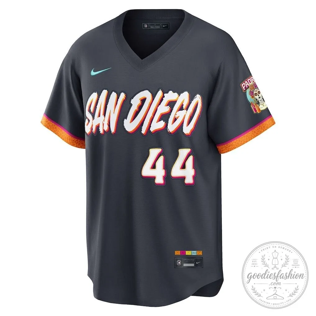 San Diego Padres Joe Musgrove City Connect Baseball Jersey Number 44 8 San Diego Padres Joe Musgrove City Connect Baseball Jersey Number 44