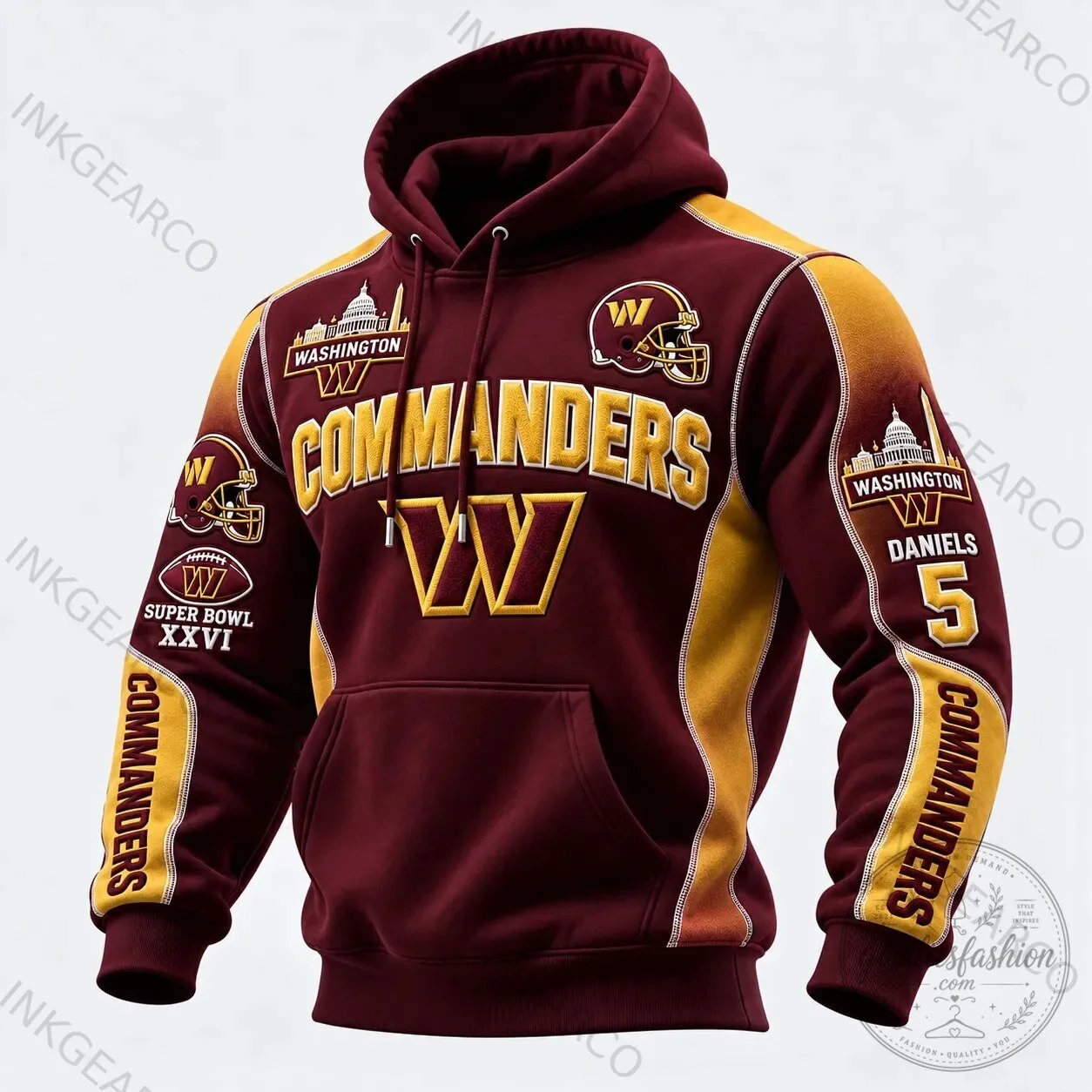 Washington Commanders Super Bowl XXVI Football Team Logo Hoodie