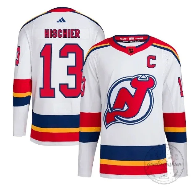 Nico Hischier New Jersey Devils Reverse Retro 2.0 White Ice Hockey Jersey