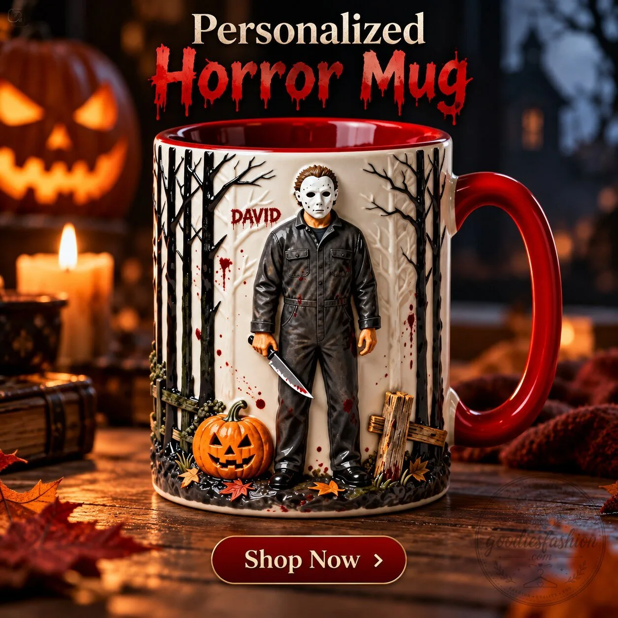 Michael Myers Halloween Horror Movie Personalized 3D Effect Ceramic Coffee Mug