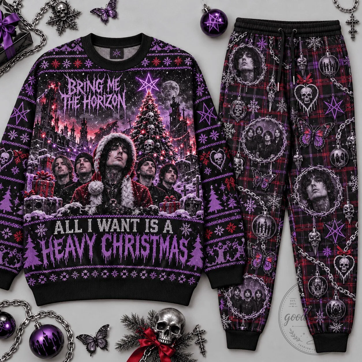 Bring Me The Horizon All I Want Is A Heavy Christmas Holiday Sweater
