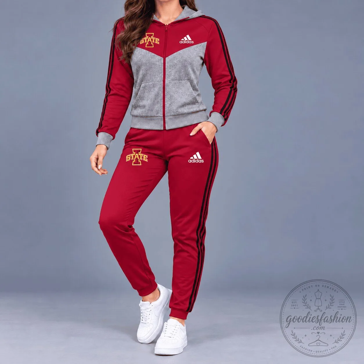 Iowa State Cyclones Adidas Women's Full-Zip Tracksuit Hoodie