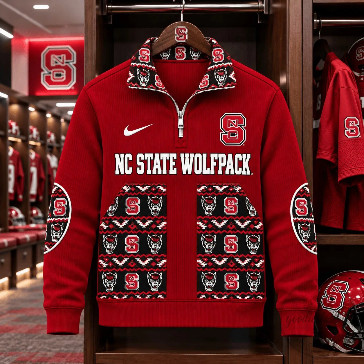 North Carolina State Wolfpack NCAA Quarter-Zip Pullover Sweatshirt