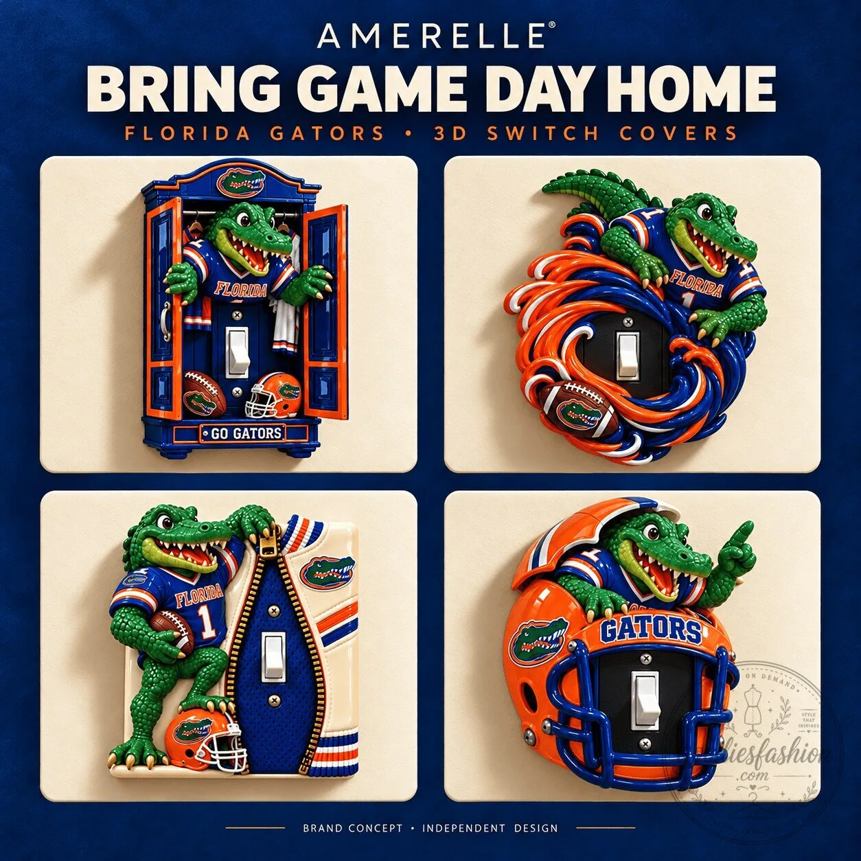 Florida Gators Alligator Mascot NCAA College Football Light Switch Cover Plate