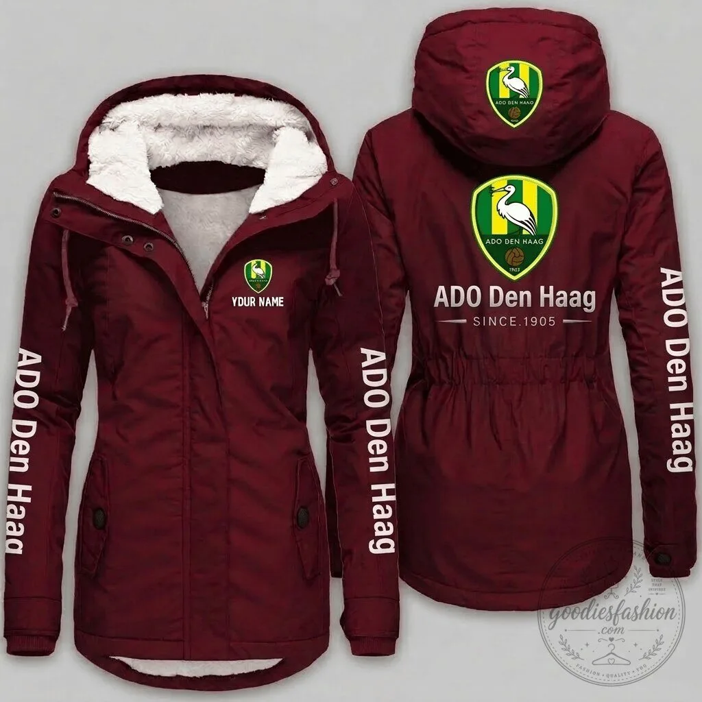 ADO Den Haag Eredivisie Women's Winter Fleece Jacket Custom Name