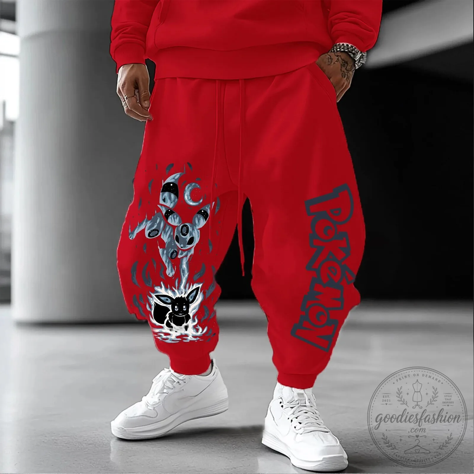 Pokemon Umbreon Espeon Eevee Evolution Streetwear Jogger Pants