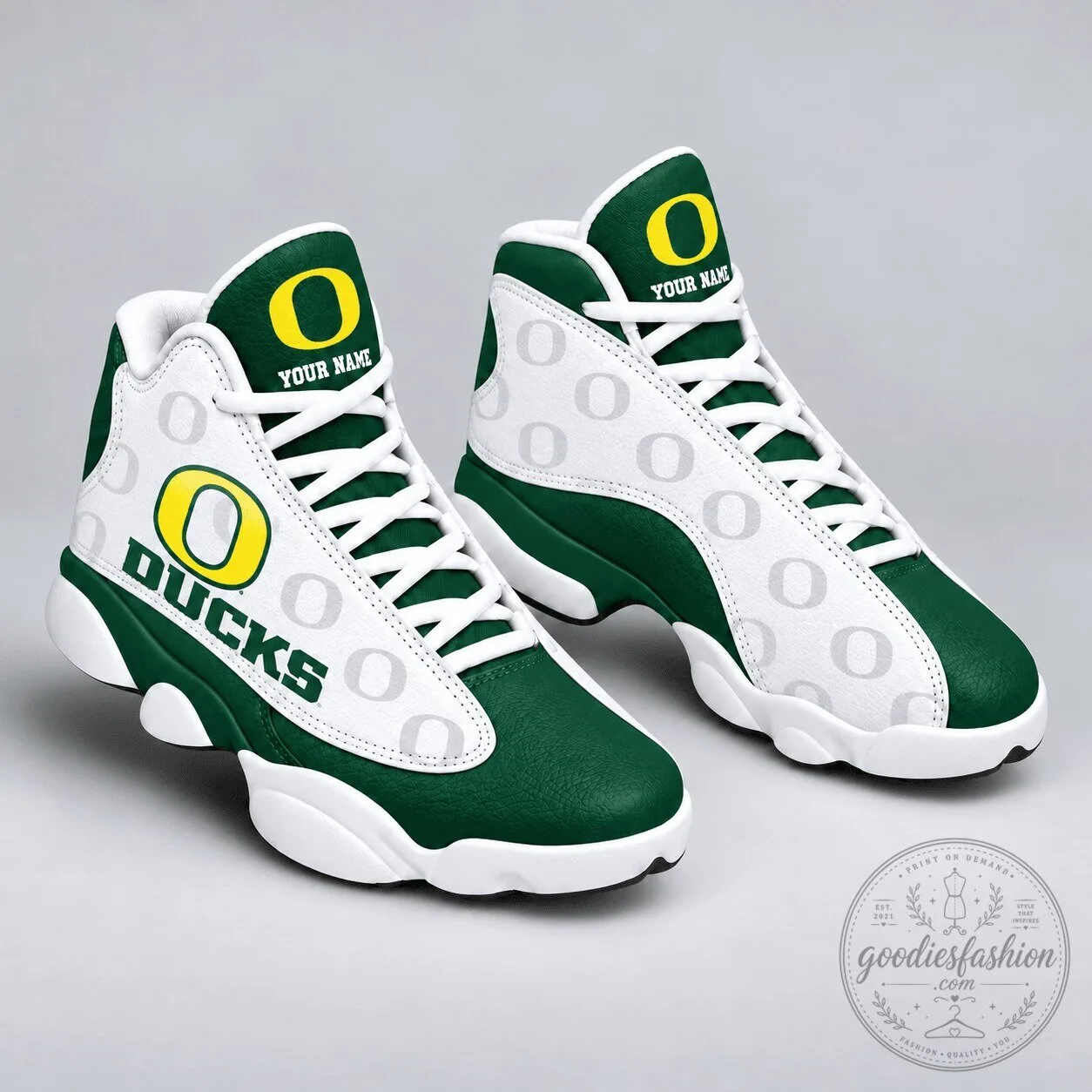 Oregon Ducks Personalized High Top Sneakers NCAA Football Fan Shoes 2 Oregon Ducks Personalized High Top Sneakers NCAA Football Fan Shoes