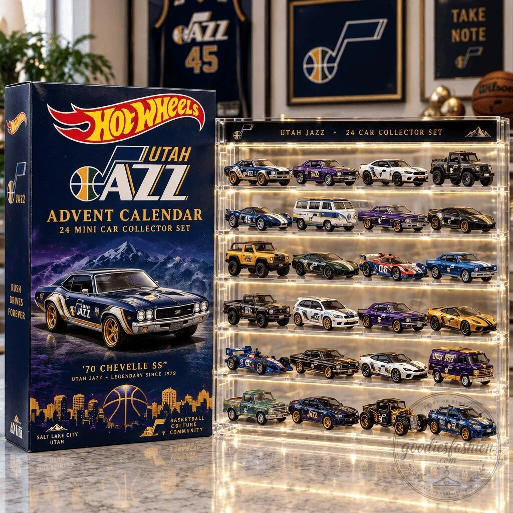Utah Jazz Hot Wheels 24 Car Collector Set Advent Calendar