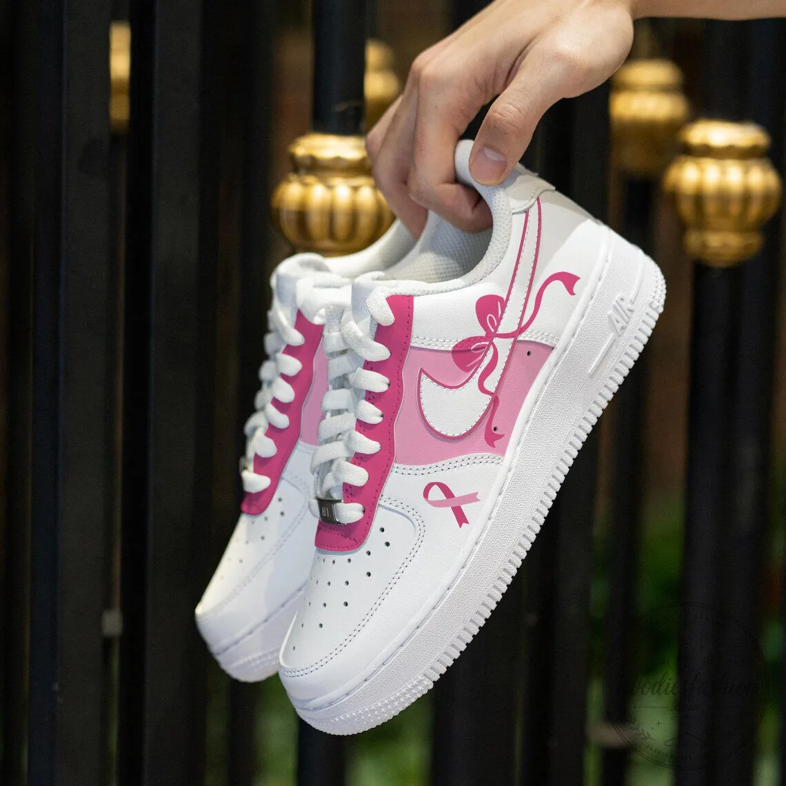 Breast Cancer Awareness Pink Ribbon Custom Air Force 1 Shoes 9 Breast Cancer Awareness Pink Ribbon Custom Air Force 1 Shoes