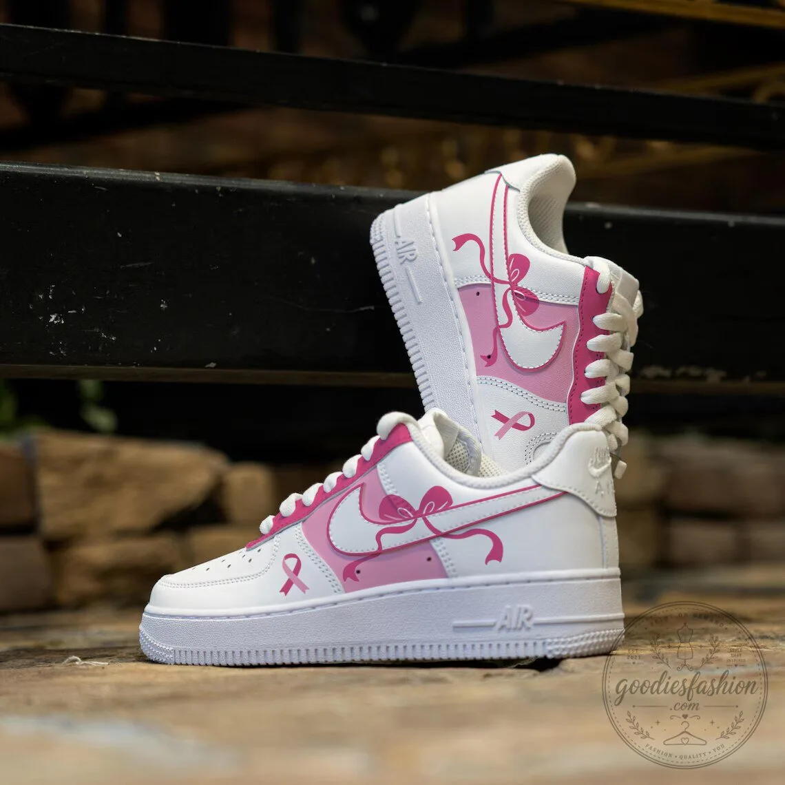 Breast Cancer Awareness Pink Ribbon Custom Air Force 1 Shoes 10 Breast Cancer Awareness Pink Ribbon Custom Air Force 1 Shoes