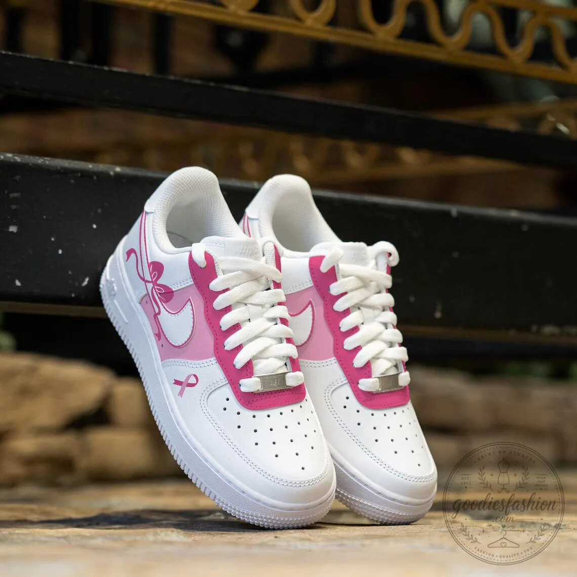 Breast Cancer Awareness Pink Ribbon Custom Air Force 1 Shoes 12 Breast Cancer Awareness Pink Ribbon Custom Air Force 1 Shoes