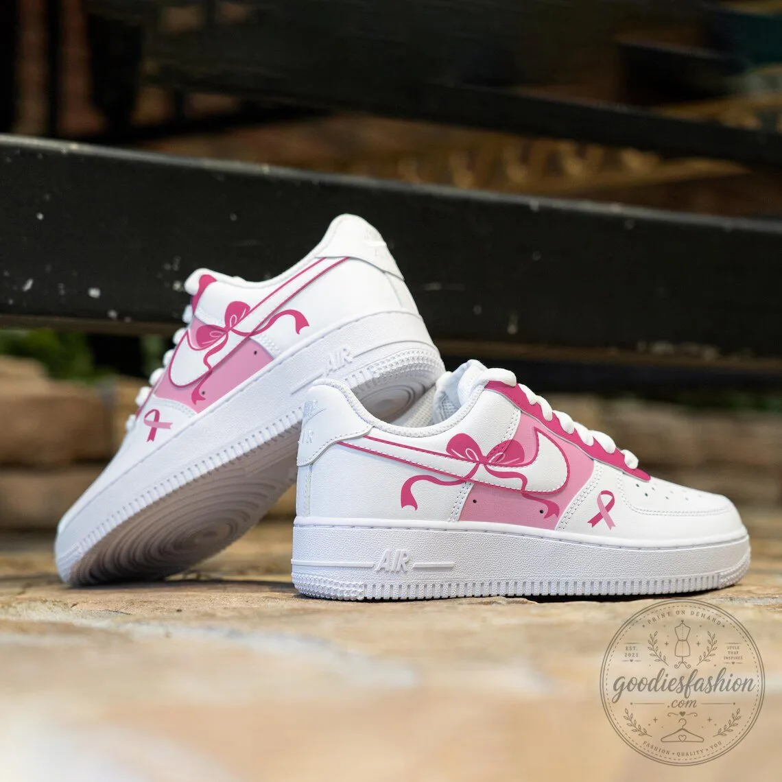 Breast Cancer Awareness Pink Ribbon Custom Air Force 1 Shoes 13 Breast Cancer Awareness Pink Ribbon Custom Air Force 1 Shoes
