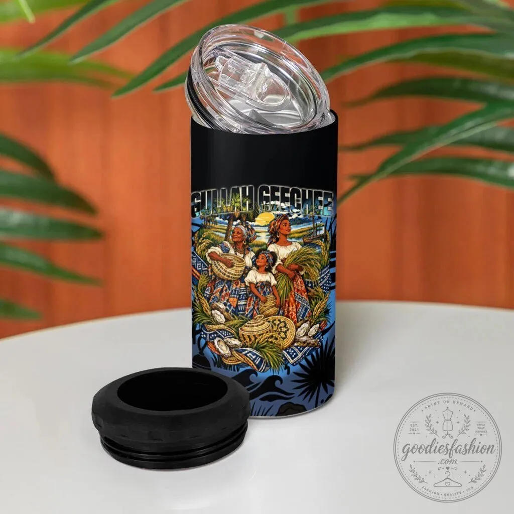 Gullah Geechee African American Sweetgrass Basket Coastal Can Cooler Tumbler 12 Gullah Geechee African American Sweetgrass Basket Coastal Can Cooler Tumbler