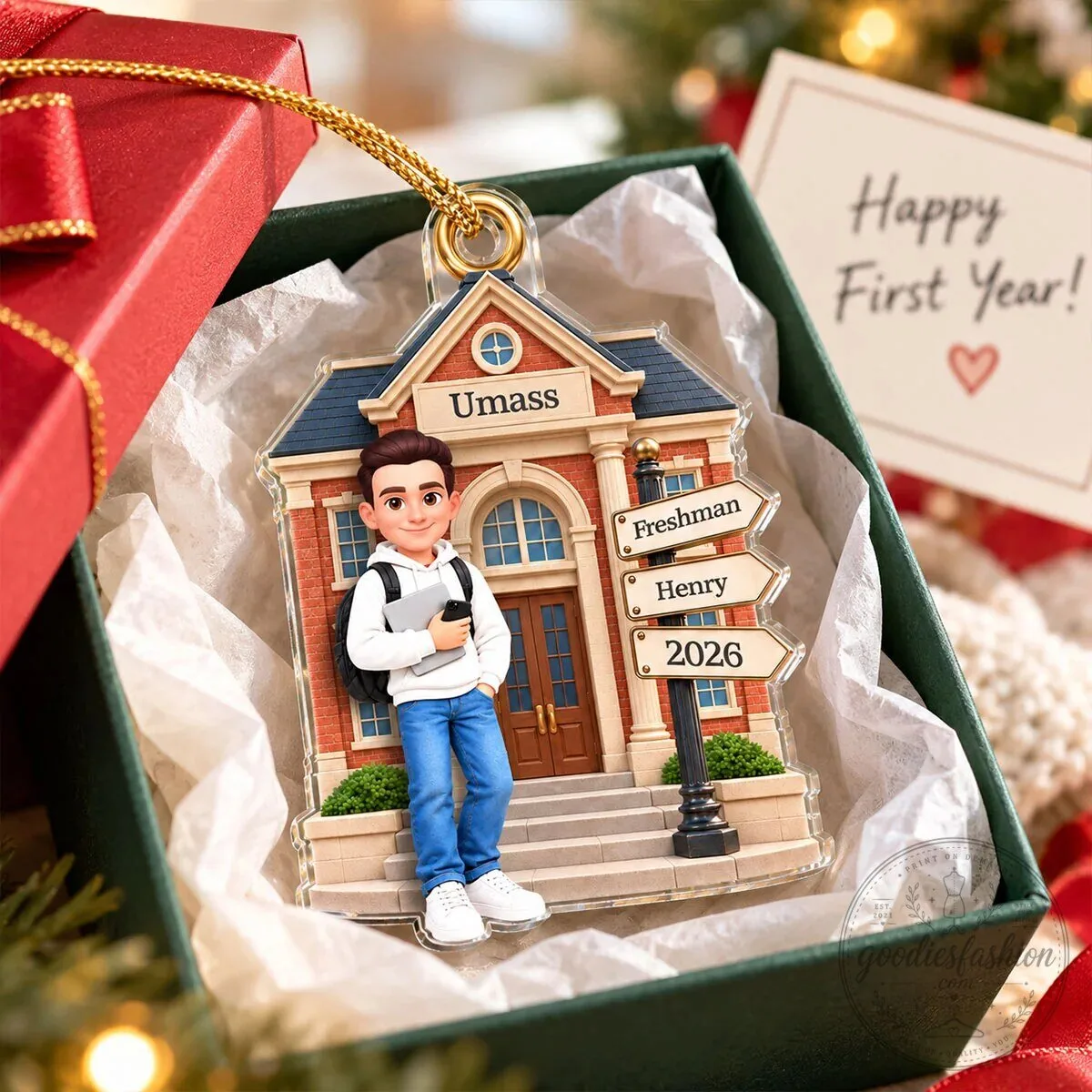 University of Massachusetts Freshman Emily 2026 Personalized Acrylic Ornament 12 University of Massachusetts Freshman Emily 2026 Personalized Acrylic Ornament