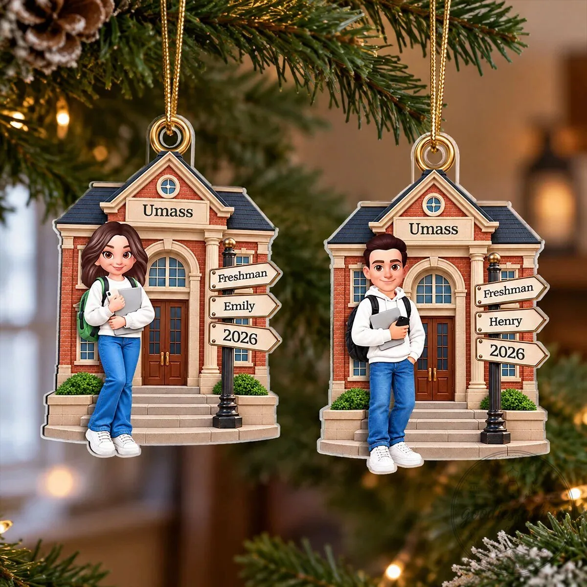 University of Massachusetts Freshman Emily 2026 Personalized Acrylic Ornament 14 University of Massachusetts Freshman Emily 2026 Personalized Acrylic Ornament