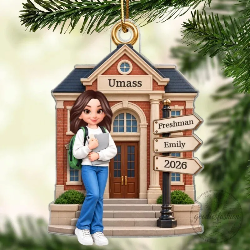 University of Massachusetts Freshman Emily 2026 Personalized Acrylic Ornament 15 University of Massachusetts Freshman Emily 2026 Personalized Acrylic Ornament