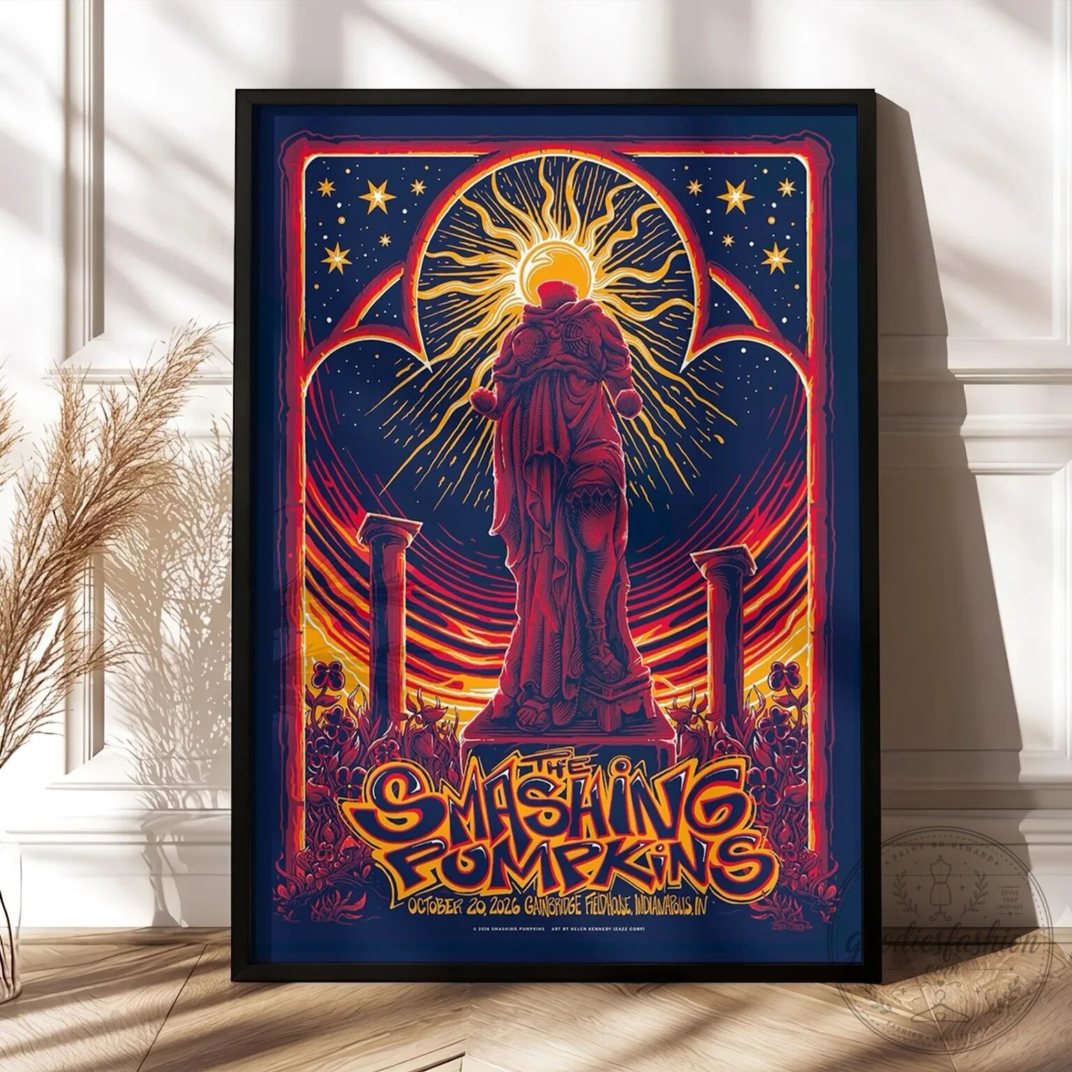 The Smashing Pumpkins Indianapolis Concert Tour Event Poster Wall Art