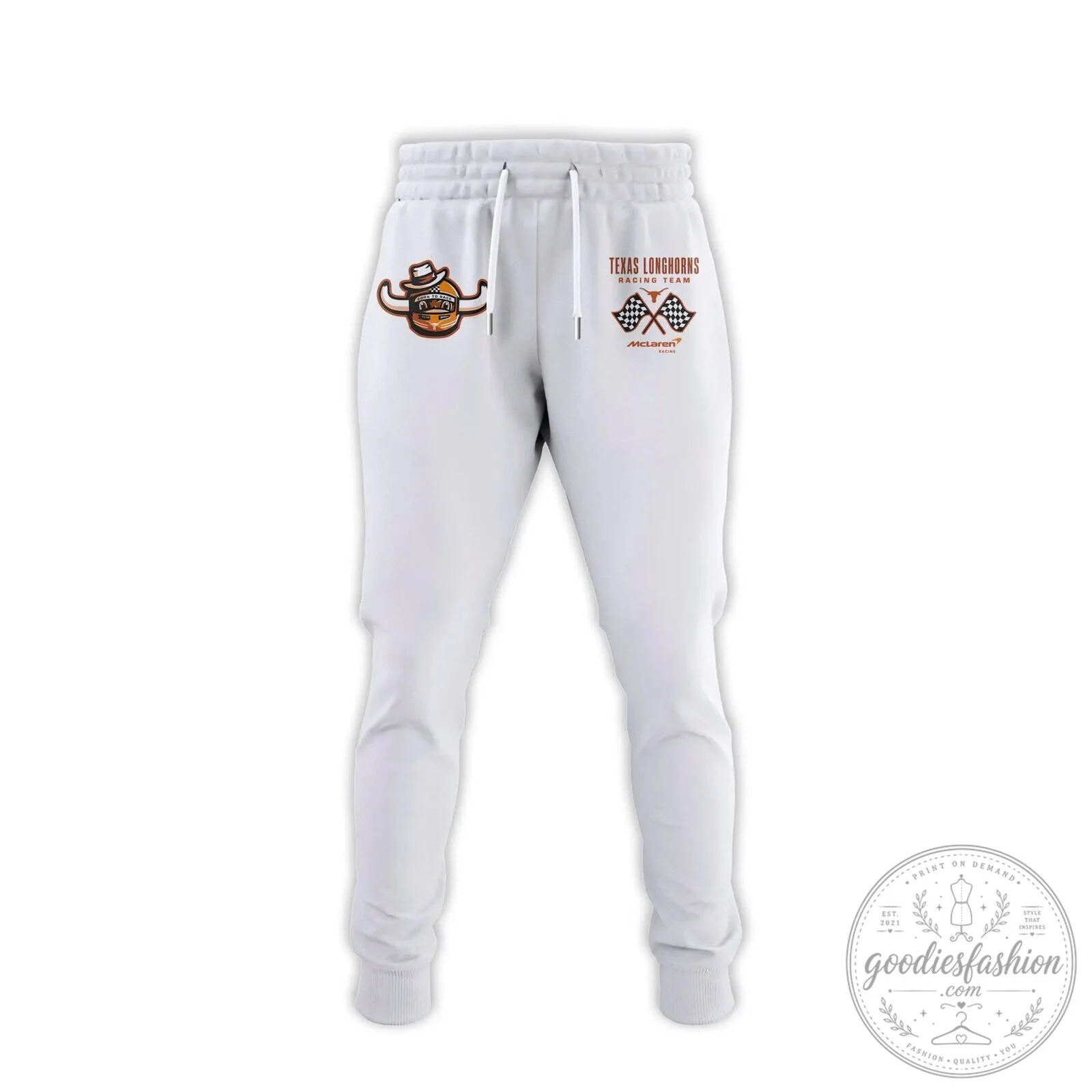 Texas Longhorns Racing Team McLaren Hook 'Em Horns White T-Shirt 8 Texas Longhorns Racing Team McLaren Hook