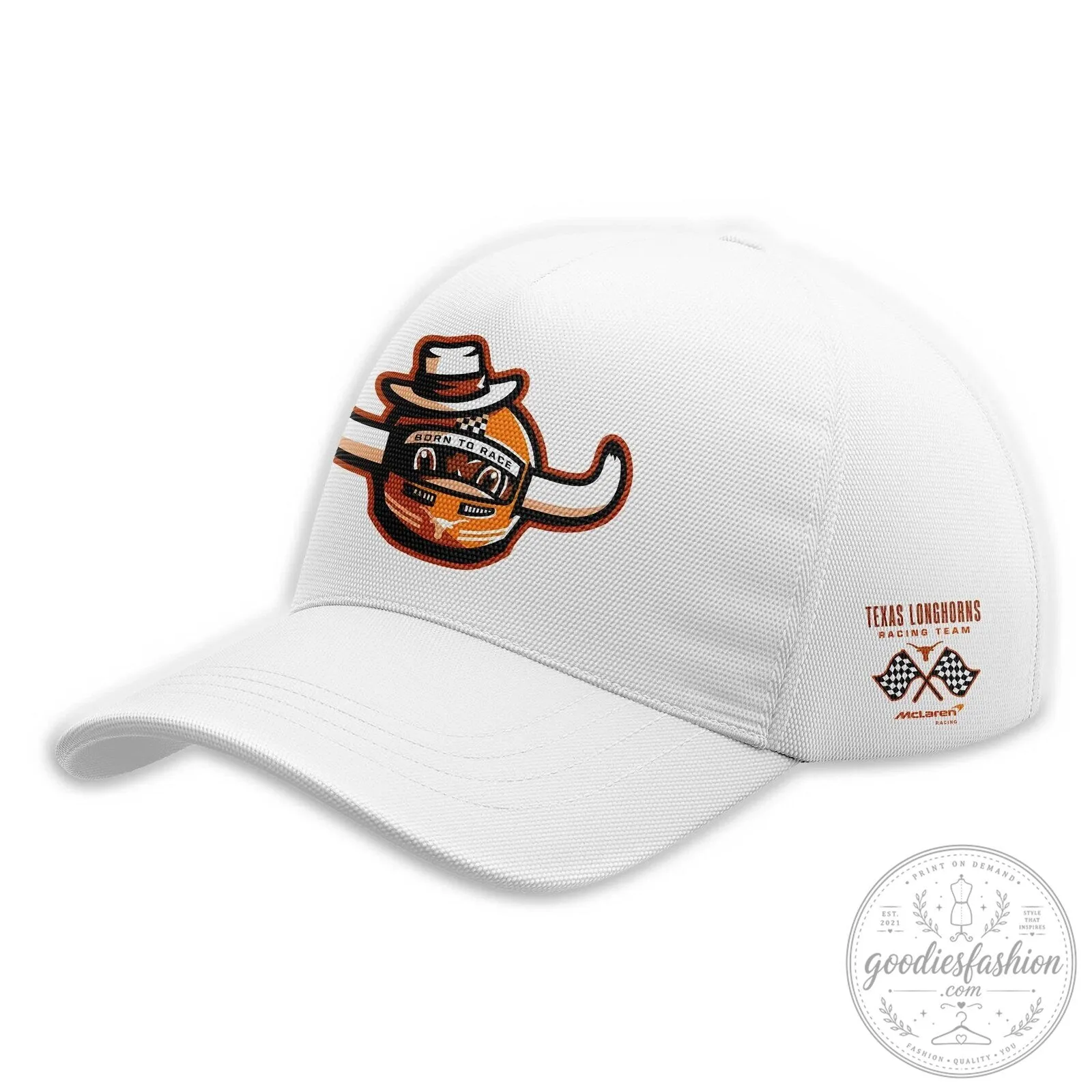 Texas Longhorns Racing Team McLaren Hook 'Em Horns White T-Shirt 9 Texas Longhorns Racing Team McLaren Hook