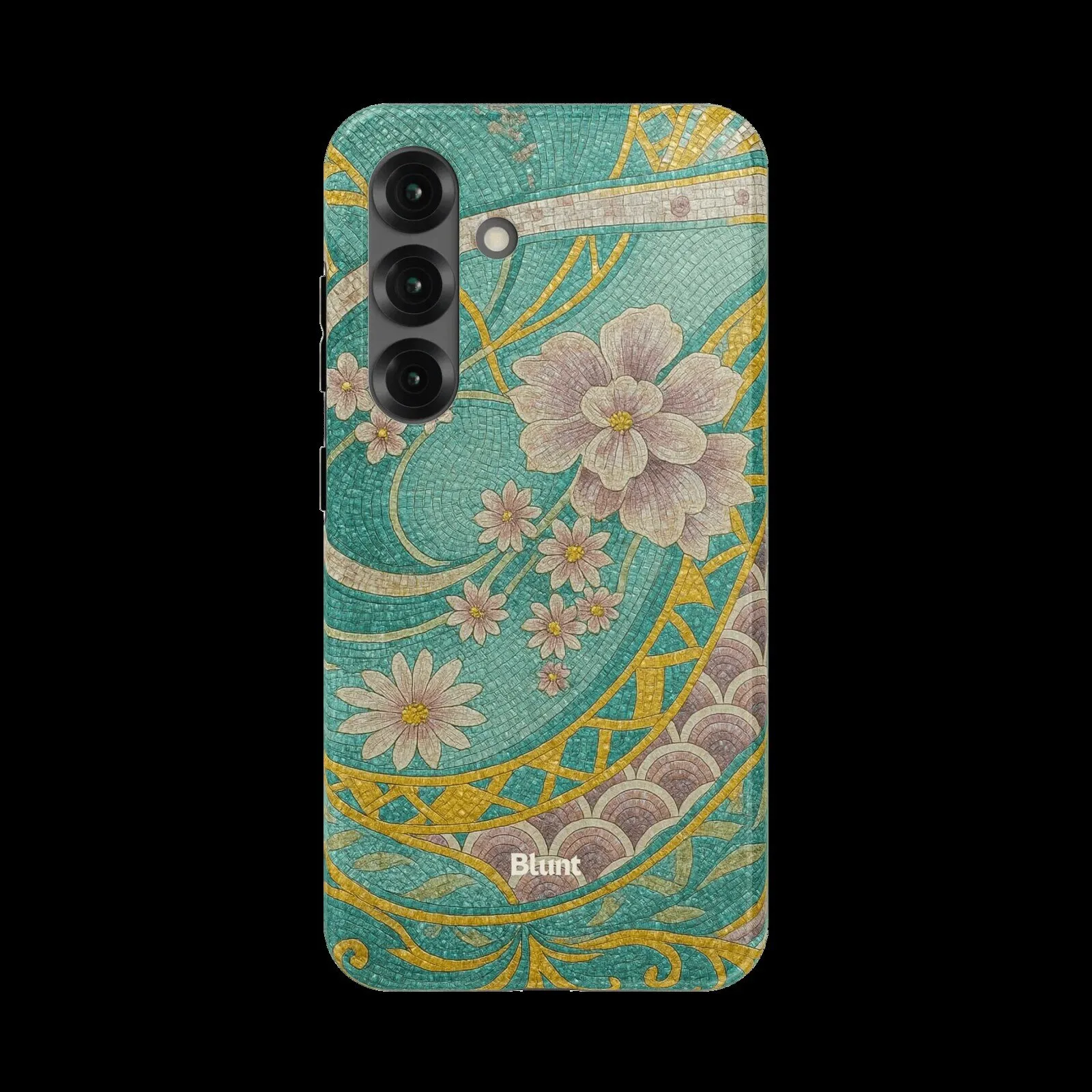 Sakura Wave Floral Mosaic Pattern Samsung Galaxy Phone Case