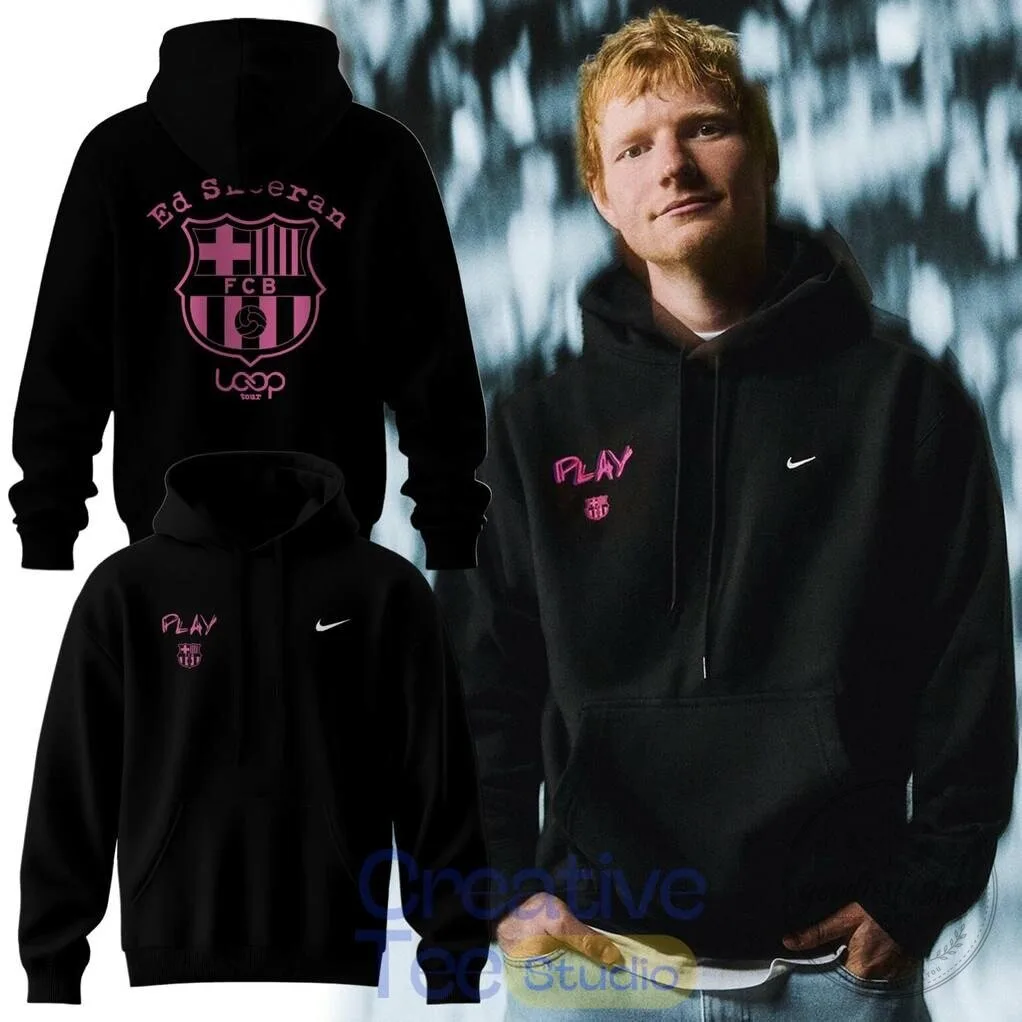 Ed Sheeran FC Barcelona Special Edition Black Hoodie