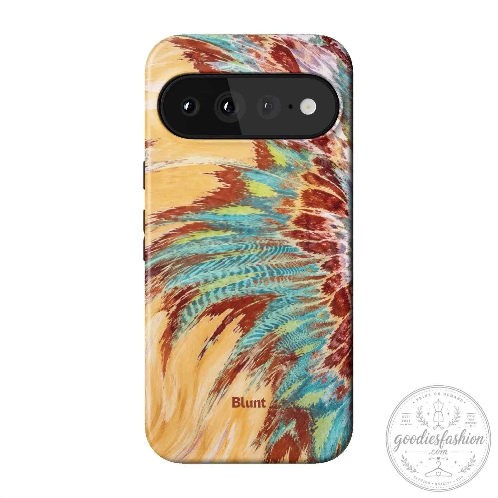 Abstract Feather Pattern Pixel Phone Case, Colorful Artistic Design 14 Abstract Feather Pattern Pixel Phone Case, Colorful Artistic Design