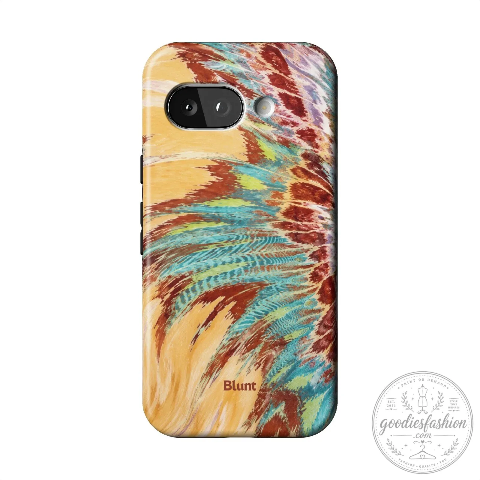 Abstract Feather Pattern Pixel Phone Case, Colorful Artistic Design 19 Abstract Feather Pattern Pixel Phone Case, Colorful Artistic Design