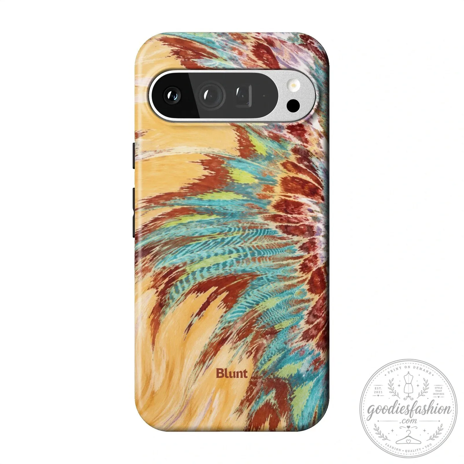 Abstract Feather Pattern Pixel Phone Case, Colorful Artistic Design 21 Abstract Feather Pattern Pixel Phone Case, Colorful Artistic Design